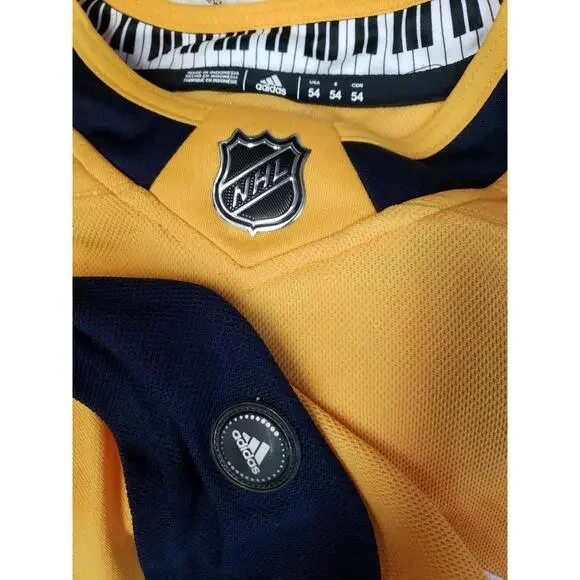Adidas Shirt Nashville Men's predators Kevin FIALA 22 Mens US 48 YELLOW SHIRT #C